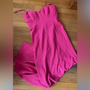 BCBGMaxAzria Fuchsia Strapless Maxi Dress